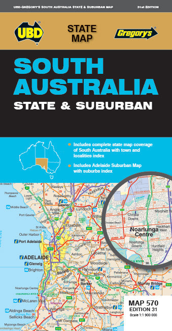 Carte routière n° 570 - South Australia State & Suburban | UBD Gregory's