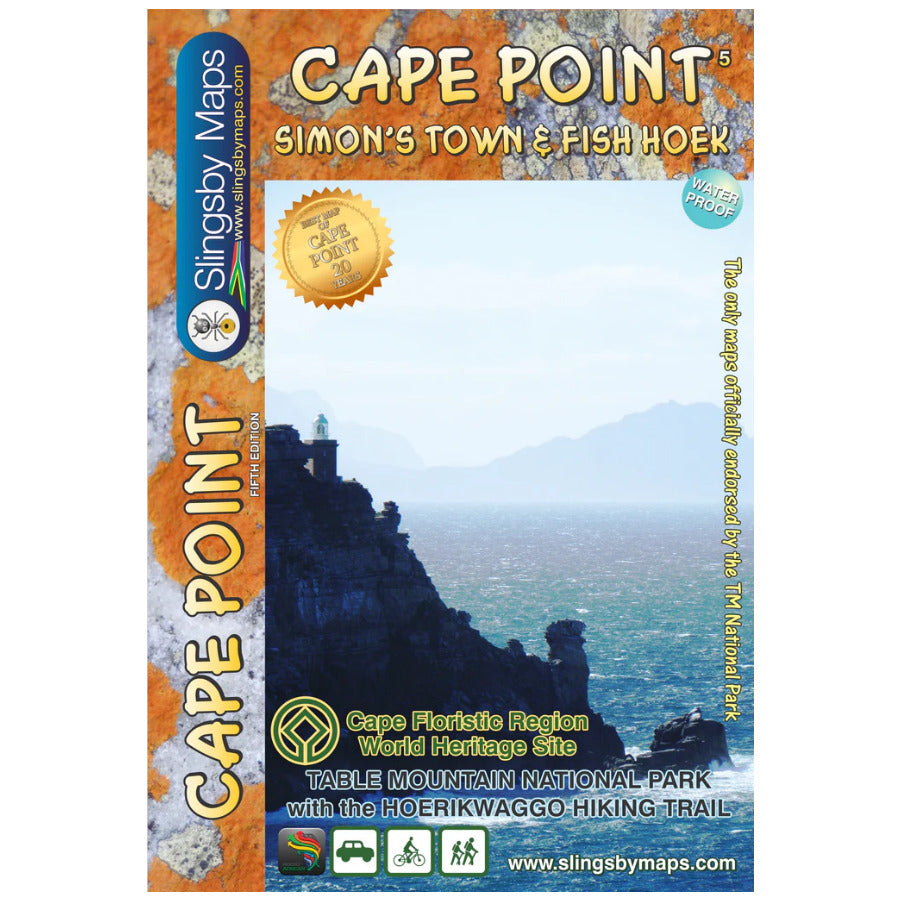 Carte de randonnée imperméable - Cape Point, Simon’s Town & Fish Hoek (Afrique du Sud) | Tracks4Africa