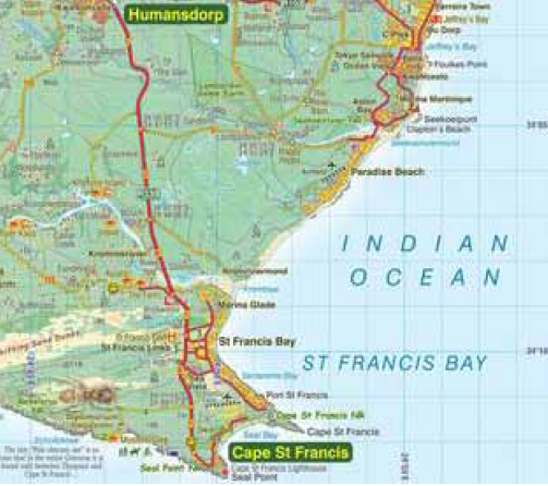 Carte touristique imperméable - Garden Route (Afrique du Sud) | Tracks4Africa