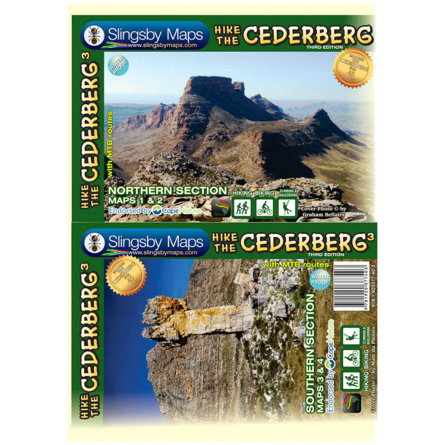 Carte de randonnée imperméable - Cederberg,lot de 2 cartes (Afrique du Sud) | Tracks4Africa