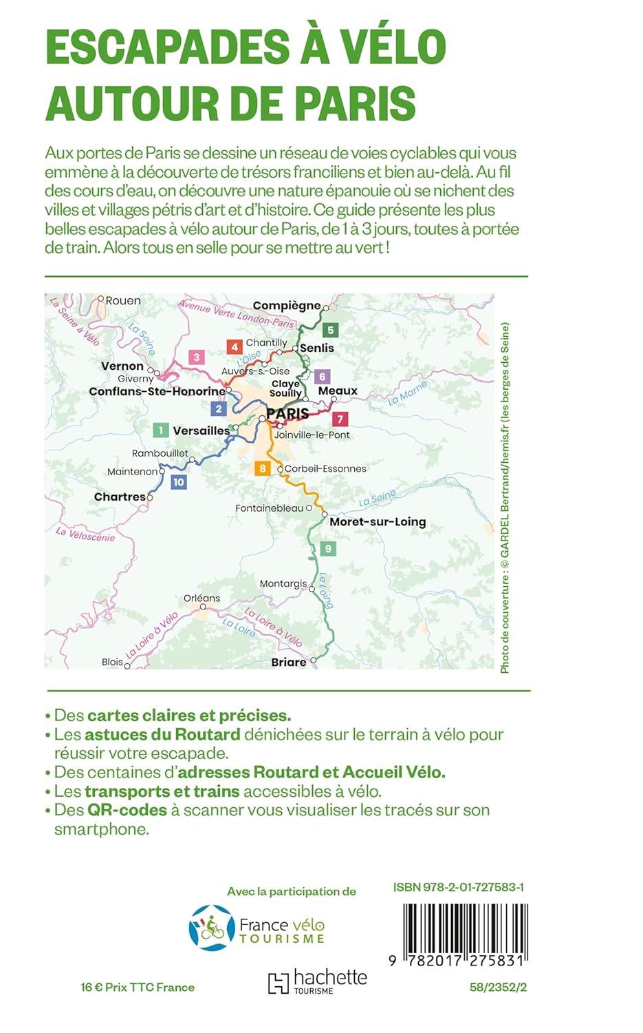 Guide du Routard - Guide du Routard Escapades à vélo autour de Paris | Hachette
