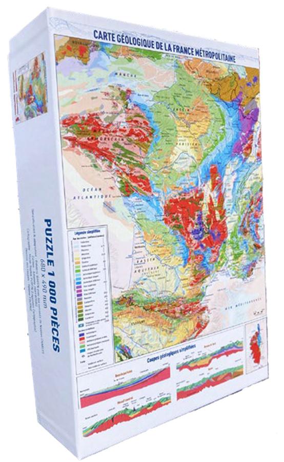 Puzzle de 1000 pièces - Carte géologique de la France (68 x 49 cm) | BRGM
