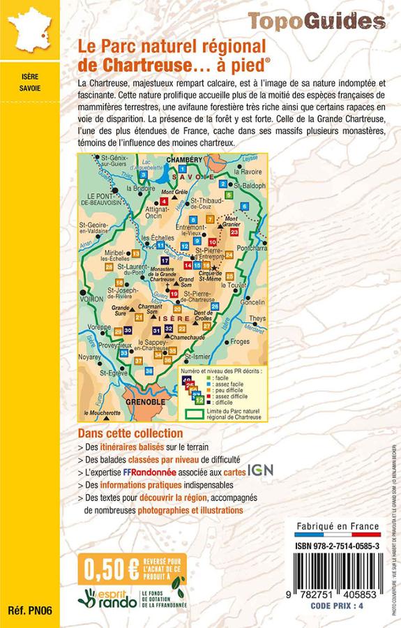 Topoguide de randonnée - Le Parc naturel régional de Chartreuse à pied | FFR