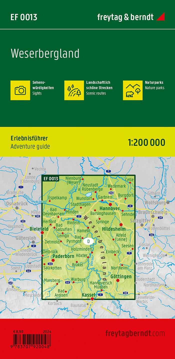 Carte de loisirs - Weserbergland | Freytag & Berndt