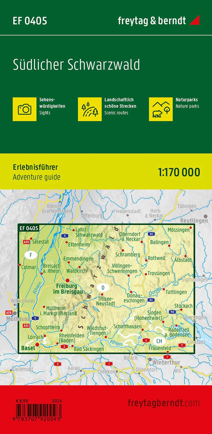 Carte de loisirs - Forêt-Noire Sud | Freytag & Berndt