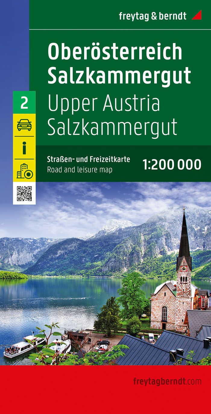 Carte routière de l'Autriche n° 2 - Haute-Autriche, Salzkammergut | Freytag & Berndt - 1/200 000