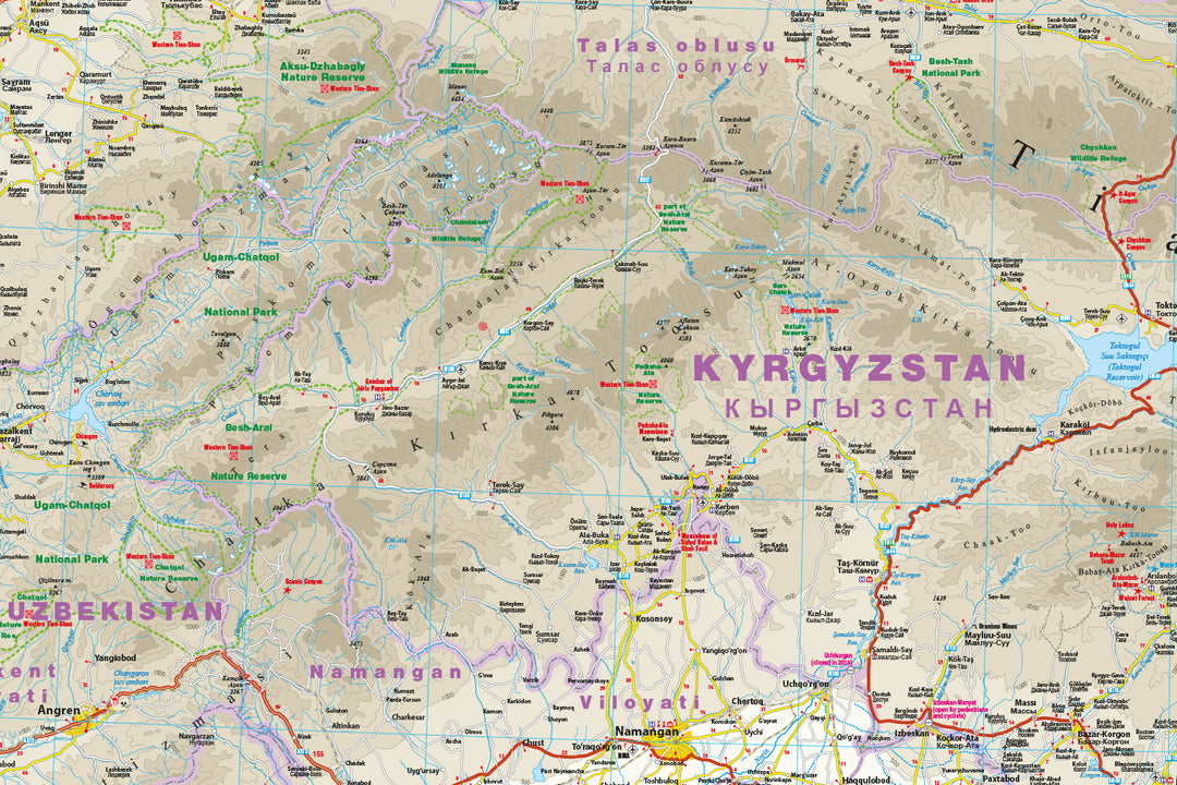 Carte routière - Kyrgyzstan | Reise Know How
