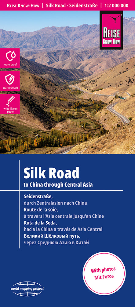 Carte routière - Route de la Soie, à travers l'Asie centrale jusqu'en Chine | Reise Know How