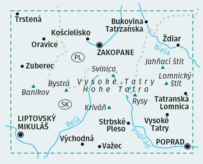 Carte de randonnée n° 2100 - Haut Tatras + Aktiv Guide (Slovaquie, Pologne) | Kompass