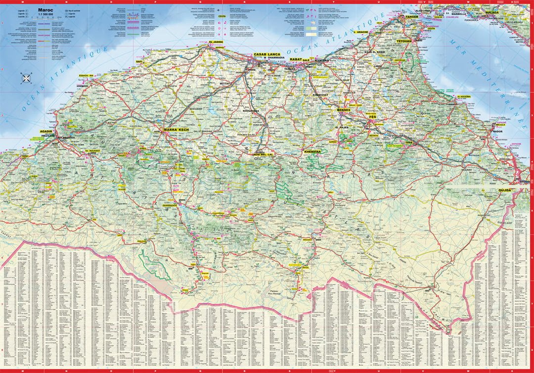 Carte routière plastifiée - Maroc | Express Map