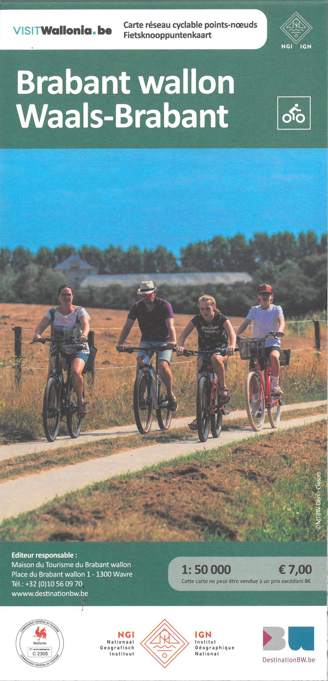 Carte cycliste - Réseau cyclable du Brabant wallon | NGI
