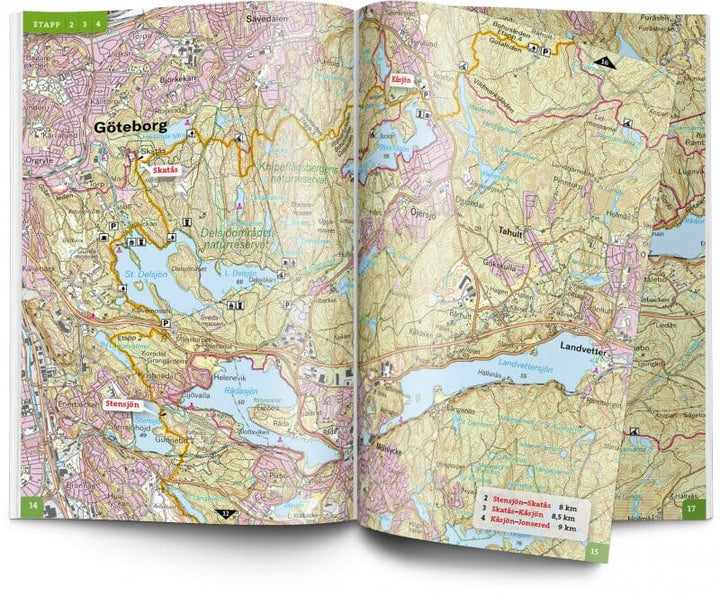 Atlas de plein air - Bohusleden (Suède) | Calazo - Friluftsatlas carte pliée Calazo 