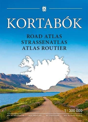 Atlas routier de l'Islande avec plans de ville - 1:300.000 | Mal og menning atlas Mal og menning 
