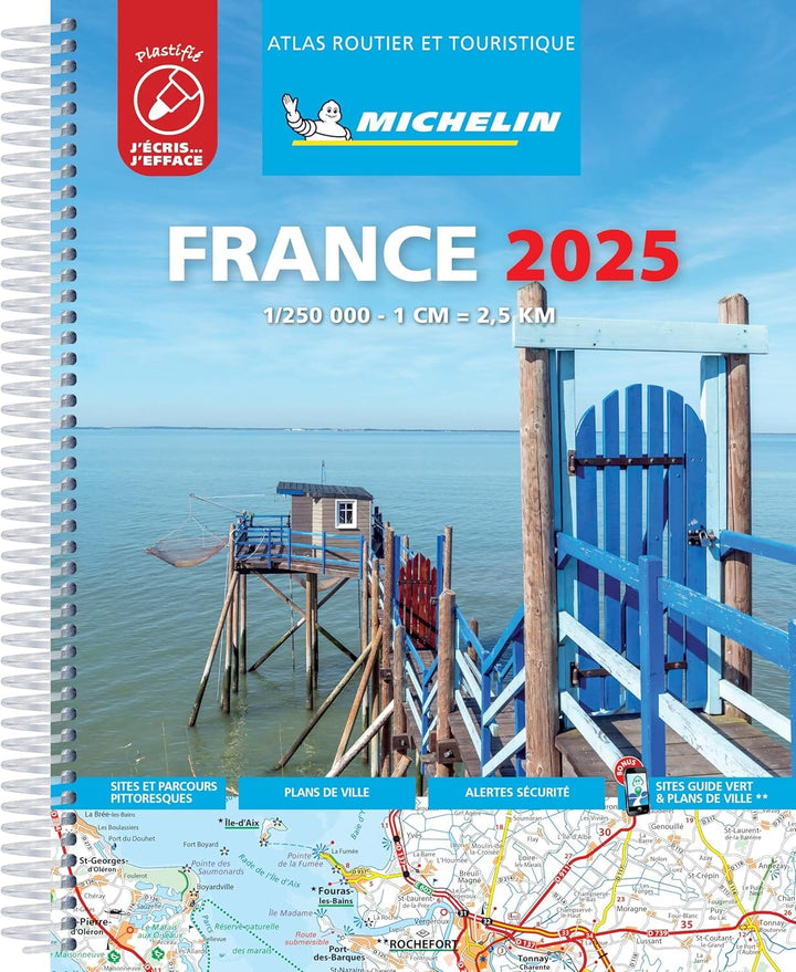 Atlas routier et touristique plastifié - France (à spirales) - Édition 2025 | Michelin atlas Michelin 