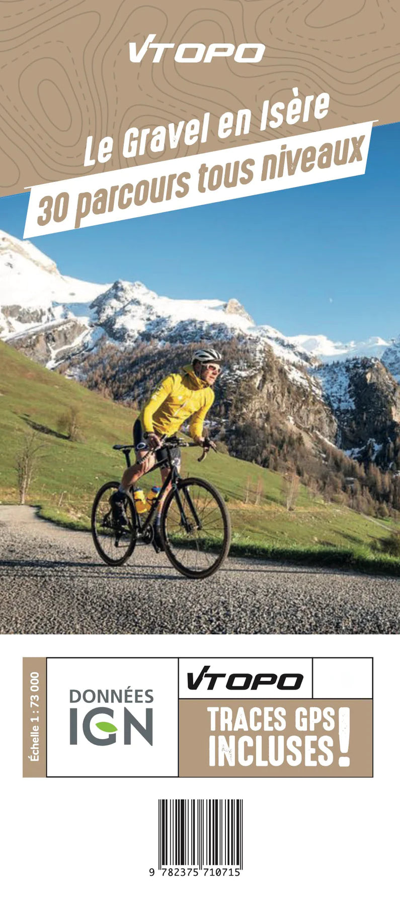 Carte cycliste - Le Gravel en Isère, 30 parcours tous niveaux | VTOPO carte pliée VTOPO 