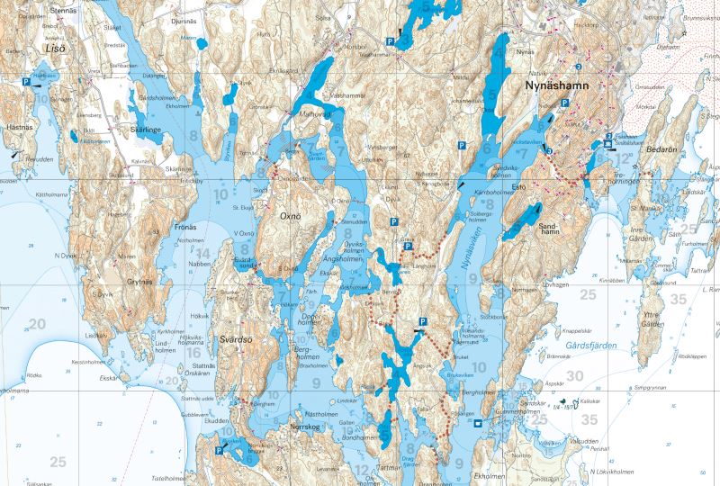 Carte de patinage - Sörmlands skärgård (Suède) | Calazo carte pliée Calazo 