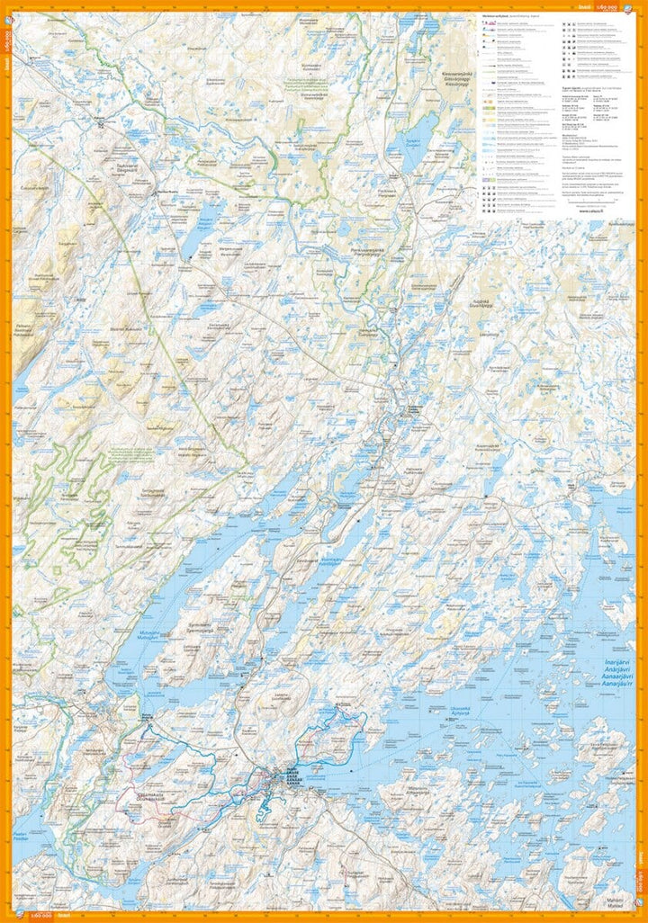 Carte de plein air - Muotkatunturi & Kaamasjoki (Finlande) | Calazo carte pliée Calazo 