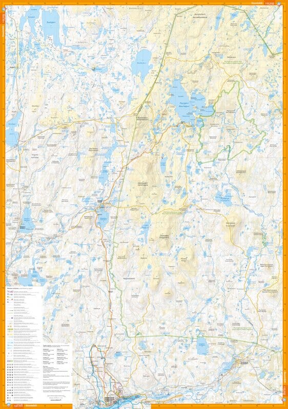 Carte de plein air - Pöyrisjärven erämaa (Finlande) | Calazo carte pliée Calazo 