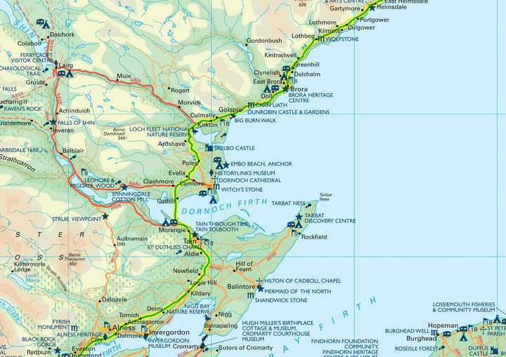 Carte de poche - Scotland’s North Coast 500 Route Official Map | Collins carte pliée Collins 