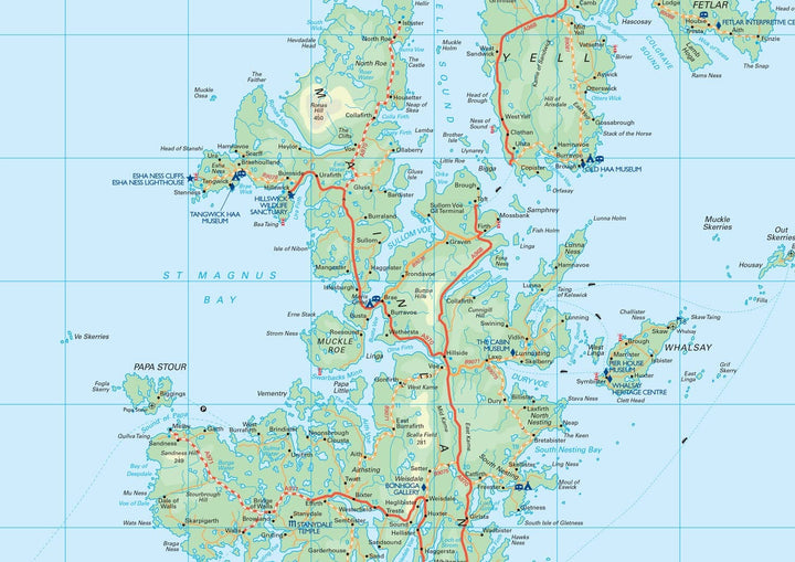 Carte de poche - Shetland | Collins carte pliée Collins 