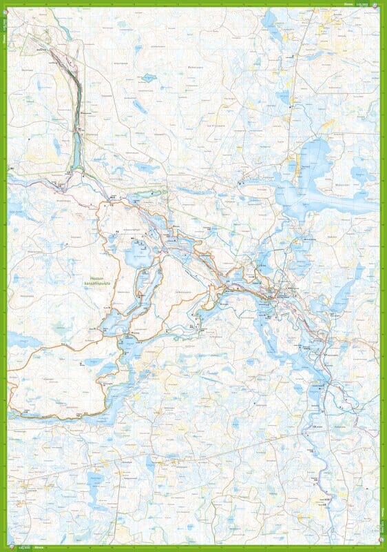 Carte de randonnée - Hossa Kylmäluoma (Finlande) | Calazo carte pliée Calazo 