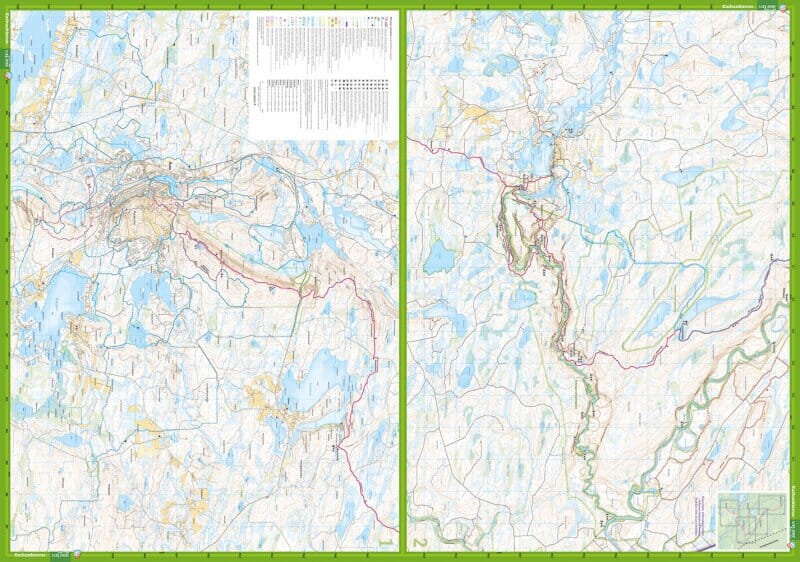 Carte de randonnée - Karhunkierros (Finlande) | Calazo carte pliée Calazo 