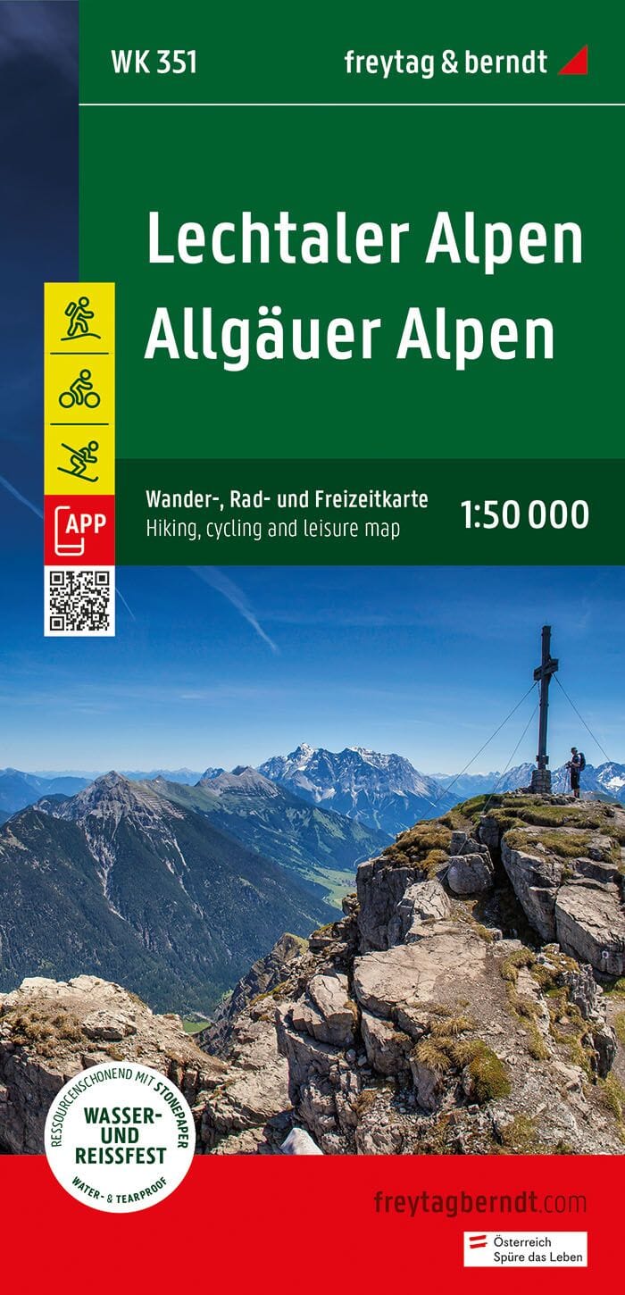 Carte de randonnée n° WK351 - Lechtaler - Allgäuer Alpen (Tyrol) | Freytag & Berndt carte pliée Freytag & Berndt 