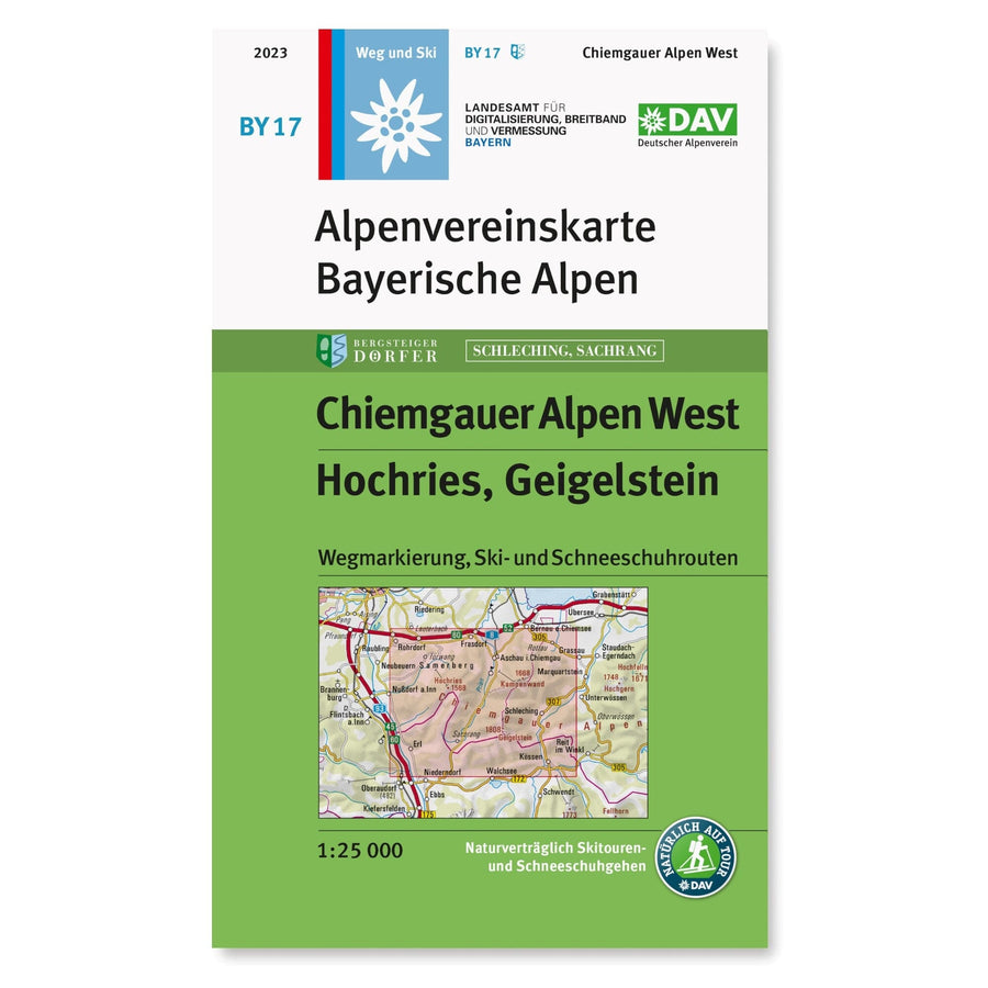 Carte de randonnée & ski n° BY17- Chiemgauer Alpen Ouest, Hochries, Geigelstein (Alpes bavaroises) | Alpenverein carte pliée Alpenverein 