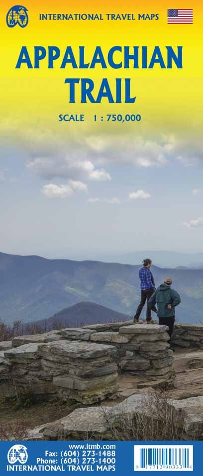 Carte de voyage - Appalachian Trail (USA) | ITM carte pliée ITM 