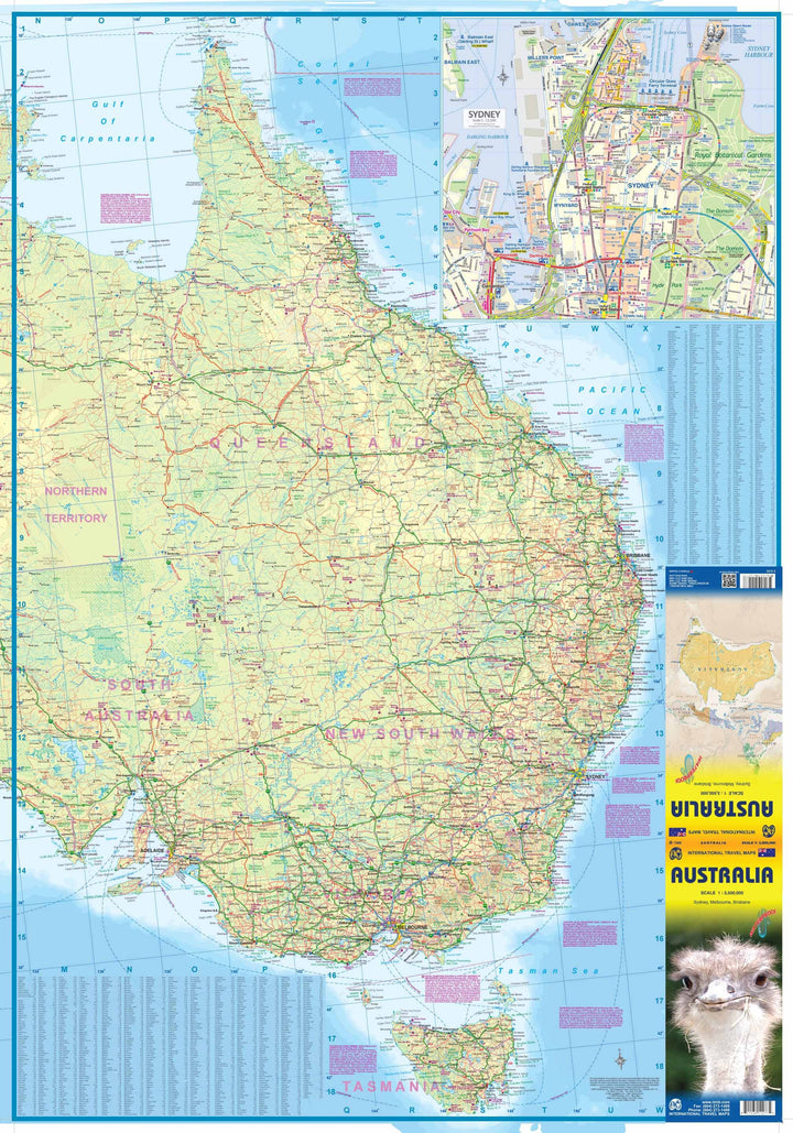 Carte de voyage - Australie | ITM carte pliée ITM 