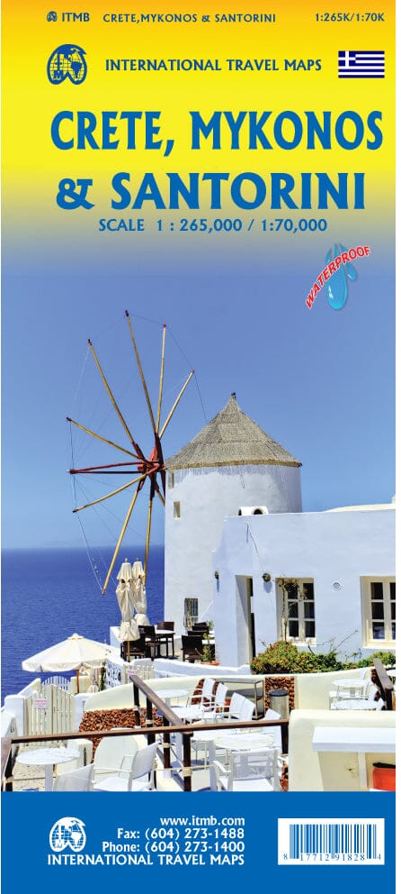 Carte de voyage - Crète, Mykonos & Santorin | ITM carte pliée ITM 