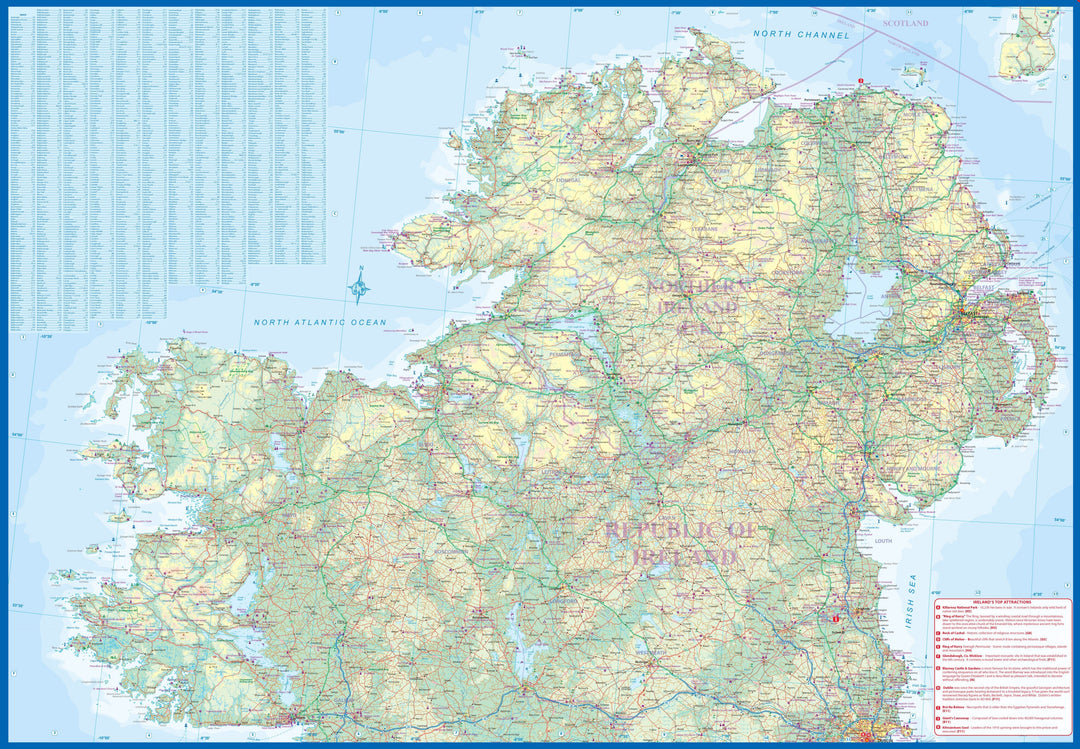 Carte de voyage - Irlande | ITM carte pliée ITM 