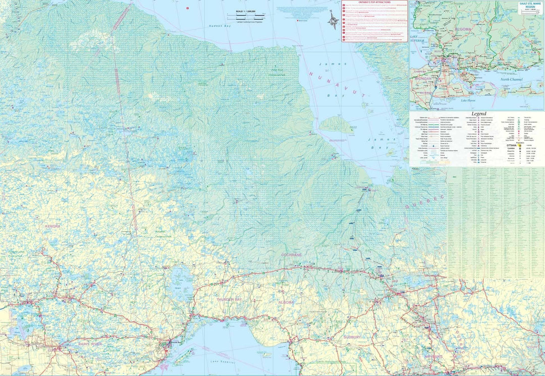 Carte de voyage - Ontario (Canada) | ITM carte pliée ITM 