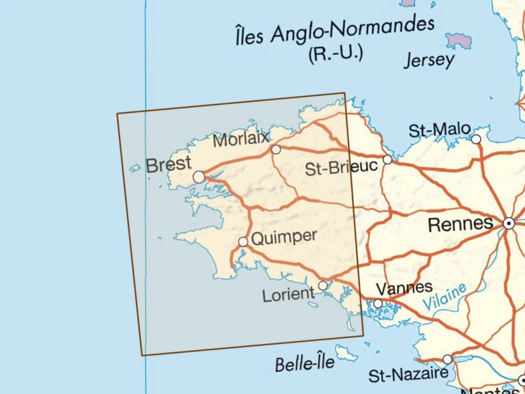 Carte départementale D29 - Finistère - VERSION MURALE ET PLASTIFIEE | IGN carte murale hors dimensions IGN 