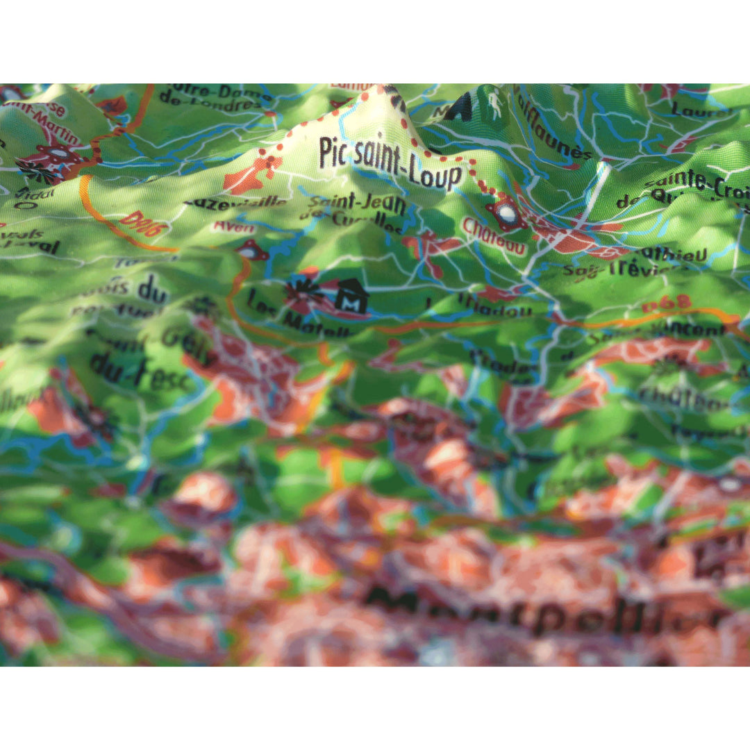 Carte murale en relief - Hérault - 61 cm x 41 cm | 3D Map carte relief 3D Map 
