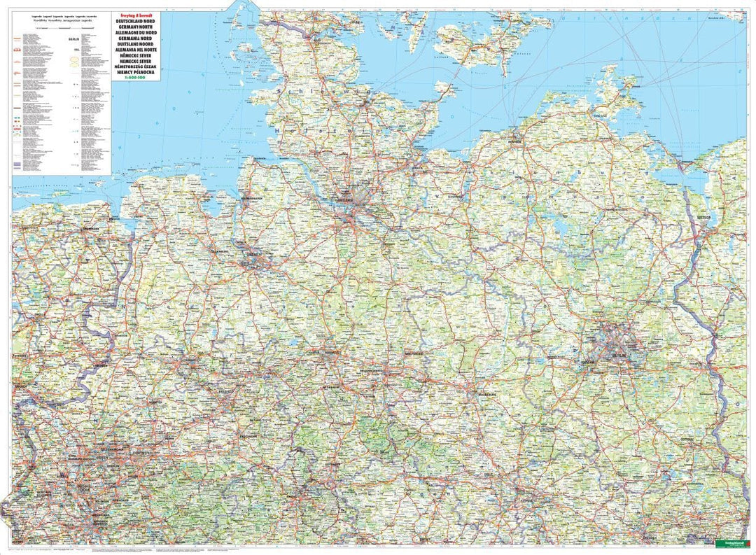 Carte routière - Allemagne au 1 /500 000 | Freytag & Berndt carte pliée Freytag & Berndt 