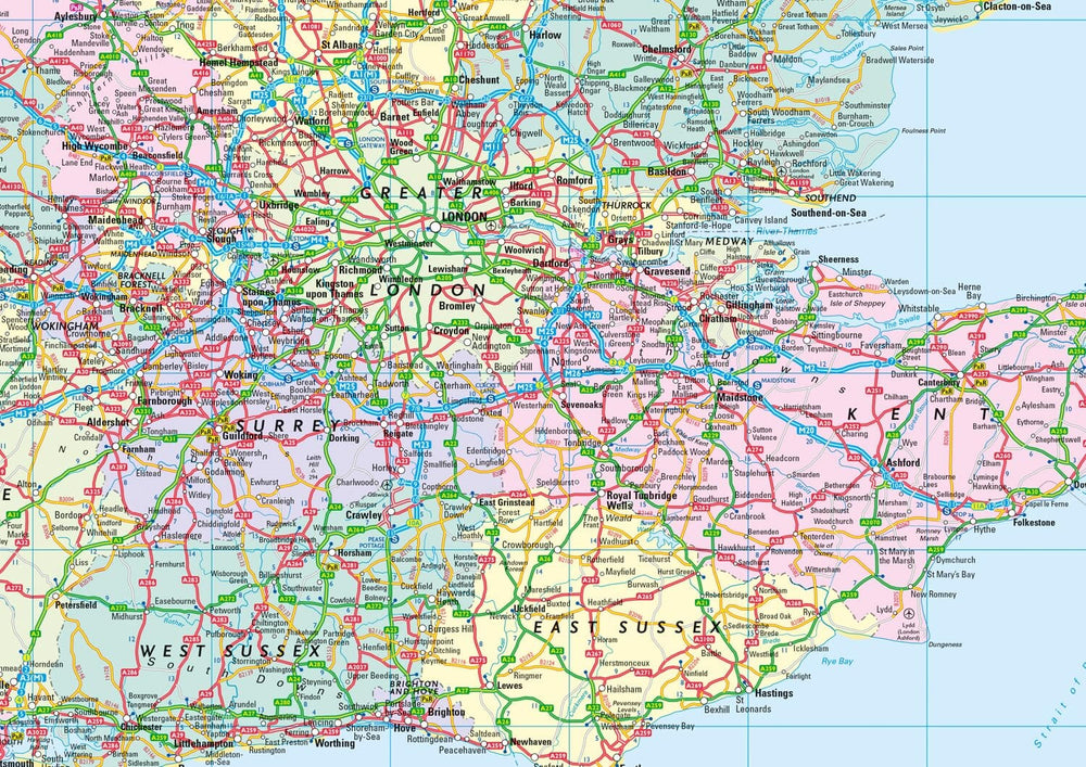 Carte routière - Grande Bretagne 2025 | Collins carte pliée Collins 