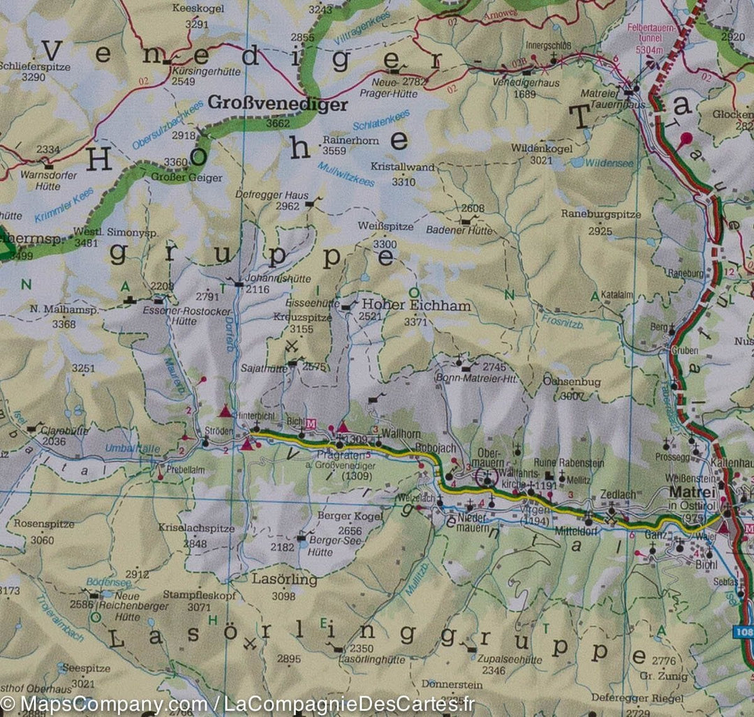 Carte routière - Tyrol & Vorarlberg (Autriche) | Freytag & Berndt carte pliée Freytag & Berndt 