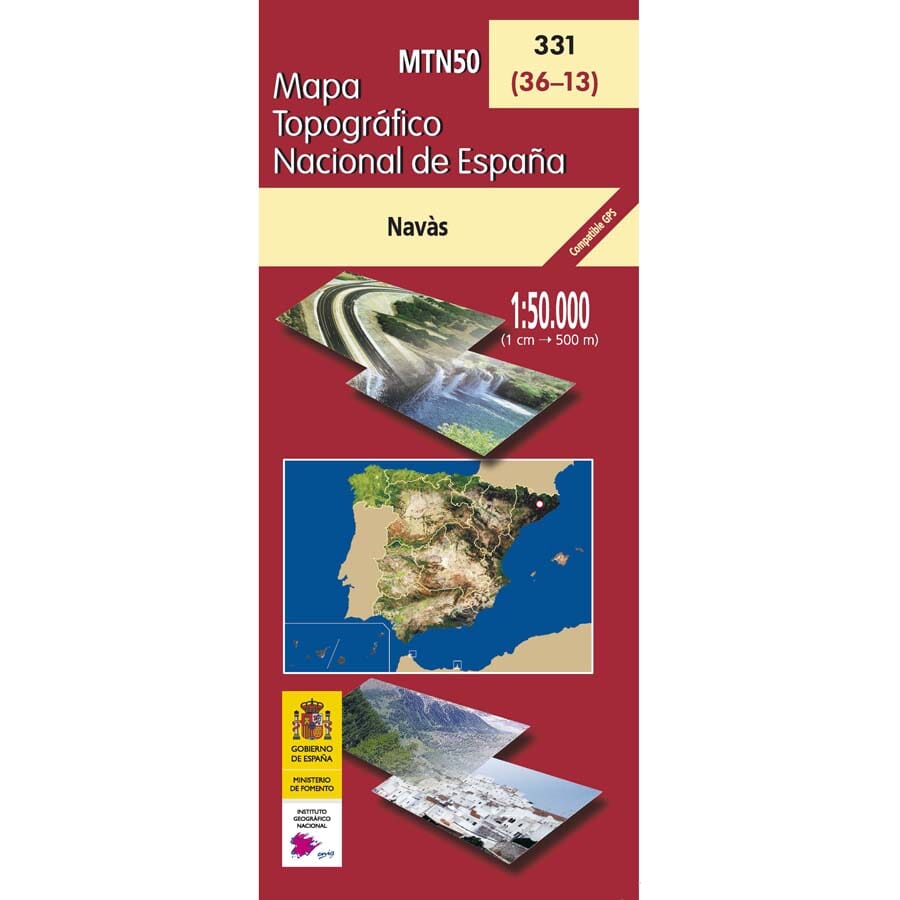 Carte topographique de l'Espagne n° 0331 - Navàs | CNIG - 1/50 000 carte pliée CNIG 