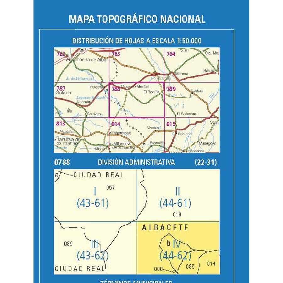 Carte topographique de l'Espagne n° 0788.4 - Las Salinas | CNIG - 1/25 000 carte pliée CNIG 