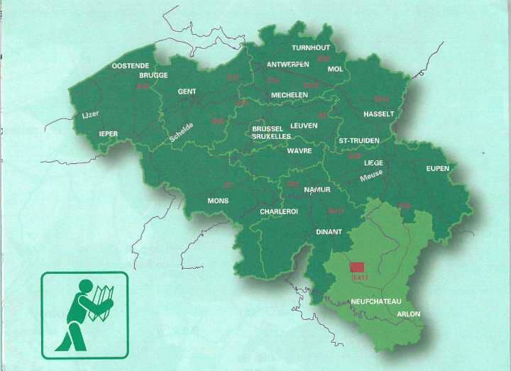 Carte topographique - Saint-Hubert (Belgique) | NGI carte pliée IGN Belgique 