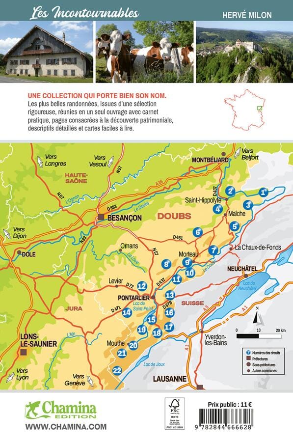 Guide de balades - Haut-Doubs à pied | Chamina guide de randonnée Chamina 
