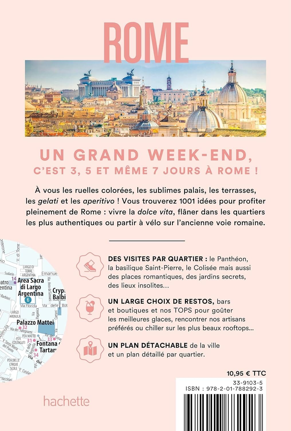 Guide de voyage de poche - Un Grand Week-end à Rome - Édition 2024 | Hachette guide de voyage Hachette 