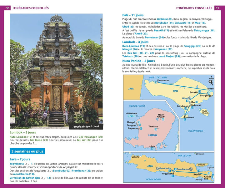 Guide du Routard - Bali, Lombok + Borobudur, Prambanan, volcans de Java 2024/25 | Hachette guide de voyage Hachette 