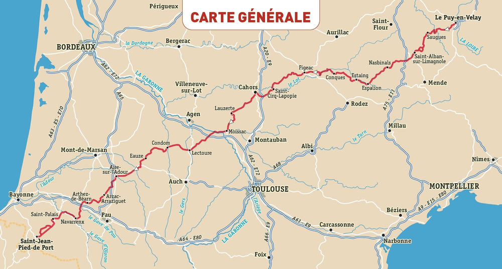 Guide vélo - Voyages à vélo et vélo électrique : Compostelle, La Voie du Puy | Glénat guide vélo Glénat 