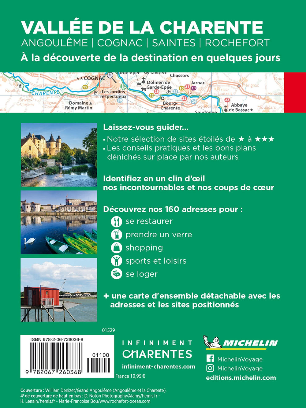 Guide Vert Week & GO - Vallée de la Charente Michelin, Angoulême, Cognac, Saintes, Rochefort - Édition 2023 | Michelin guide petit format Michelin 