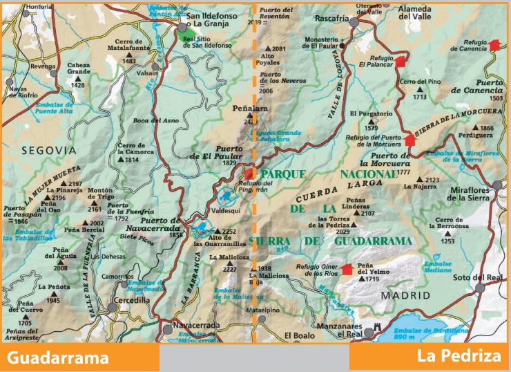 Lot de 2 cartes de randonnée - Parc National de la Guadarrama, La Pedriza (Espagne) | Alpina carte pliée Editorial Alpina 