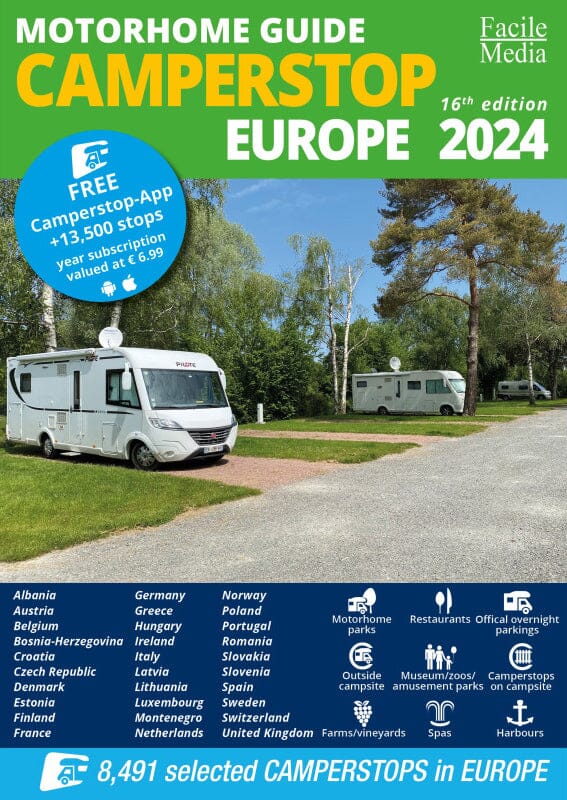 Motorhome guide - Camperstop Europe (30 pays) 2024 | Facile Media guide pratique Facile Media 