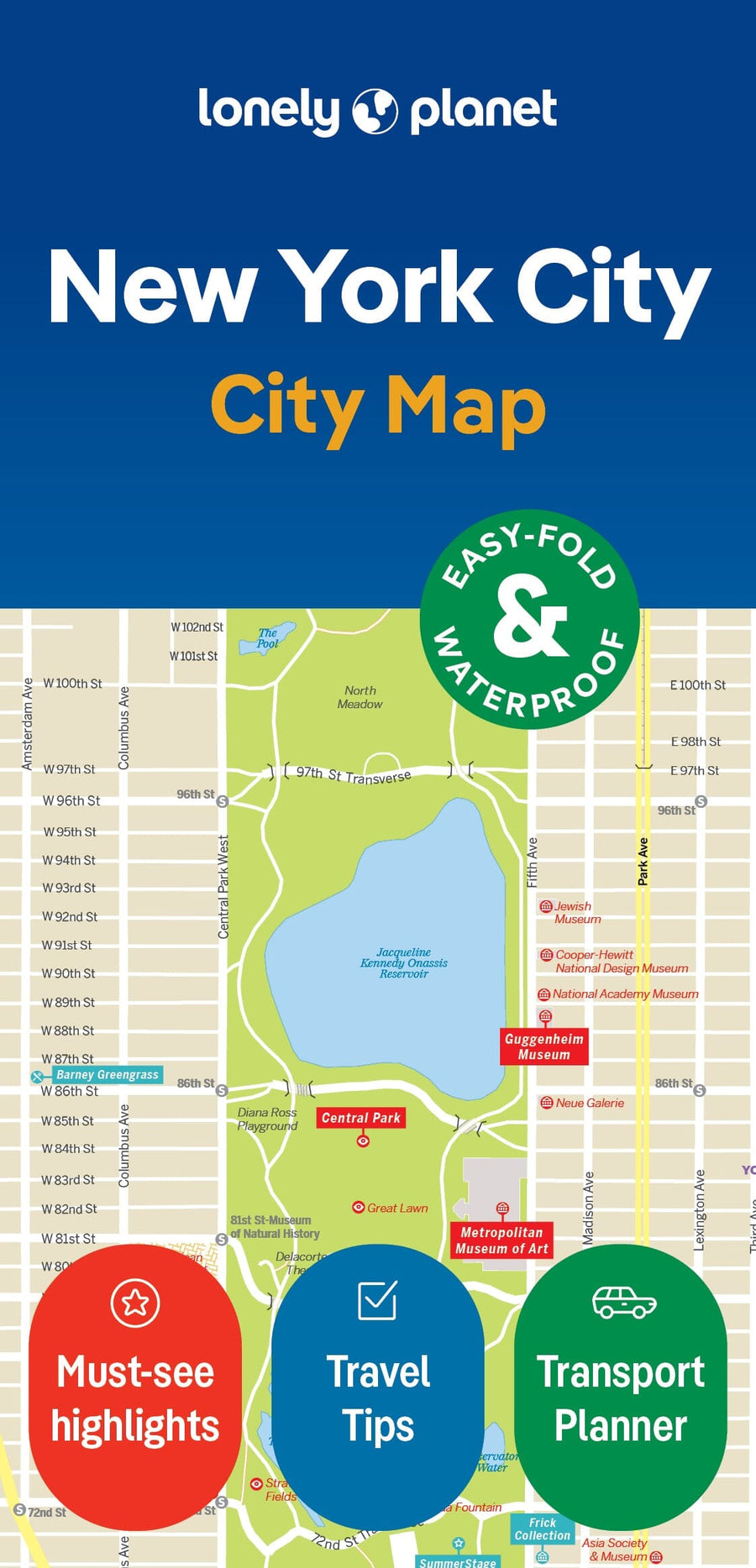 Plan de ville (en anglais) - New York City | Lonely Planet carte pliée Lonely Planet EN 