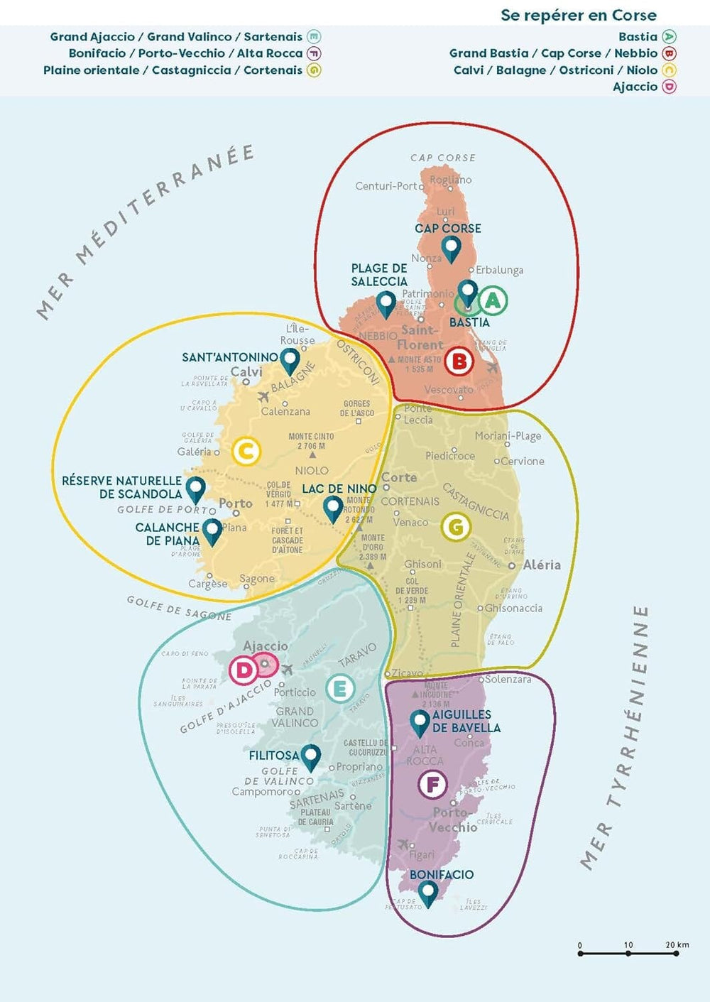 Plan détaillé - Corse - Édition 2024 | Cartoville carte pliée Gallimard 
